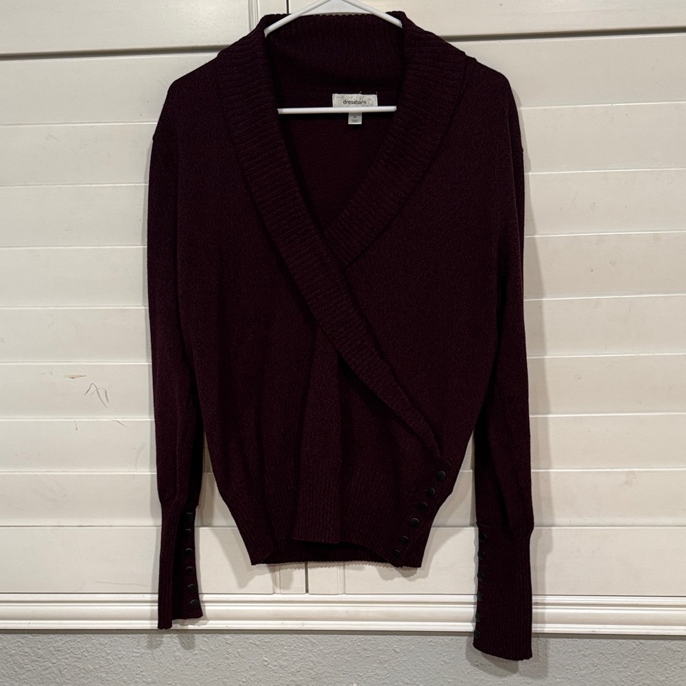 Dress Barn Dark Burgundy Cardigan